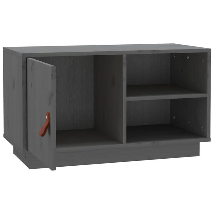 Comodă TV, gri, 70x34x40 cm, lemn masiv de pin - WALTI WALTI