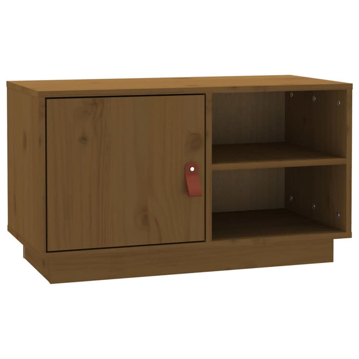 Comodă TV, maro miere, 70x34x40 cm, lemn masiv de pin - WALTI WALTI