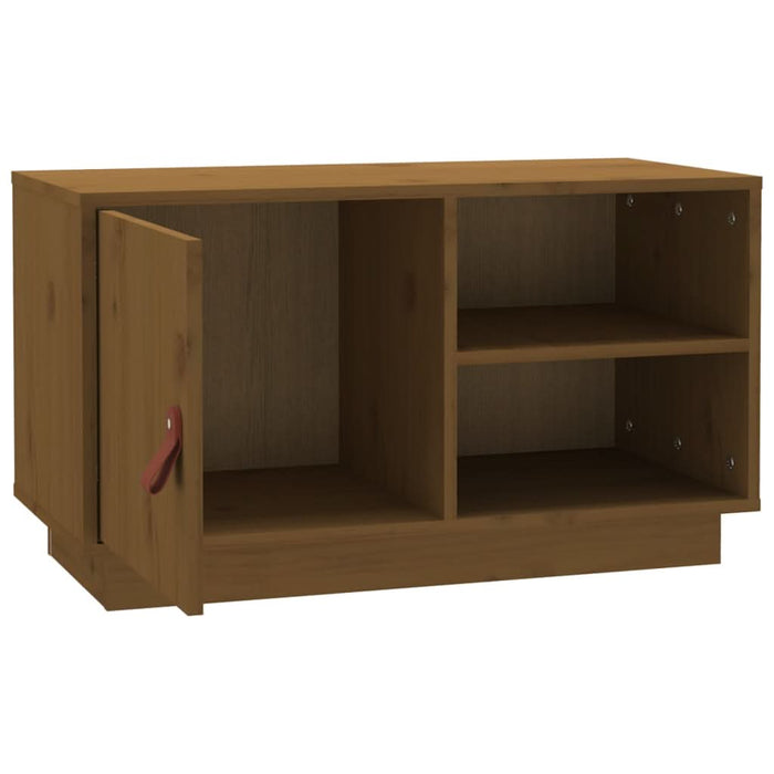 Comodă TV, maro miere, 70x34x40 cm, lemn masiv de pin - WALTI WALTI