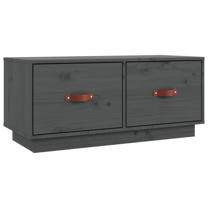 Comodă TV, gri, 80x34x35 cm, lemn masiv de pin - WALTI WALTI