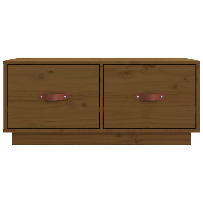 Comodă TV, maro miere, 80x34x35 cm, lemn masiv de pin - WALTI WALTI