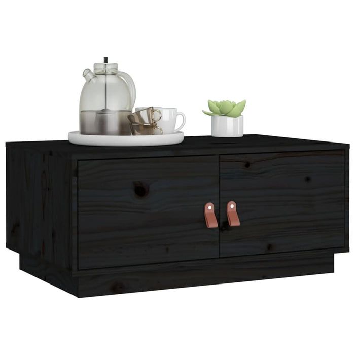 Măsuță de cafea, negru, 80x50x35 cm, lemn masiv de pin - WALTI WALTI
