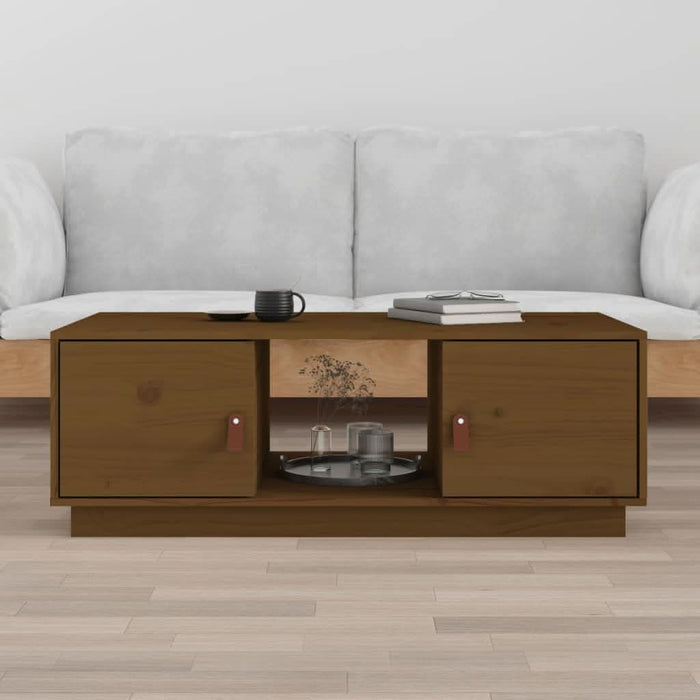 Măsuță de cafea, maro miere, 100x50x35 cm, lemn masiv de pin - WALTI WALTI