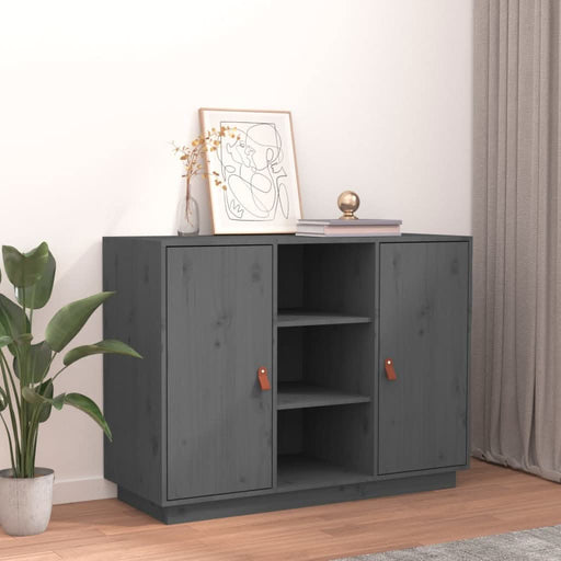 Servantă, gri, 100x40x75 cm, lemn masiv de pin - WALTI WALTI