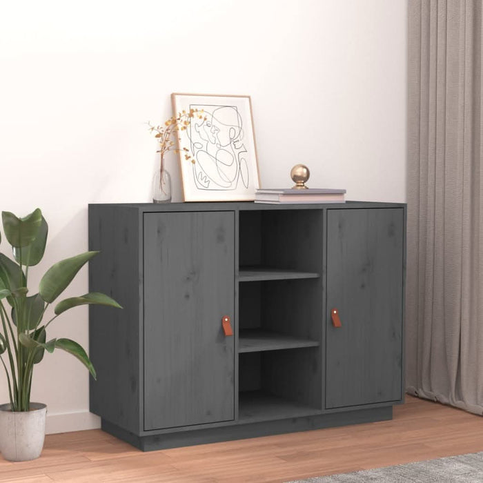 Servantă, gri, 100x40x75 cm, lemn masiv de pin - WALTI WALTI