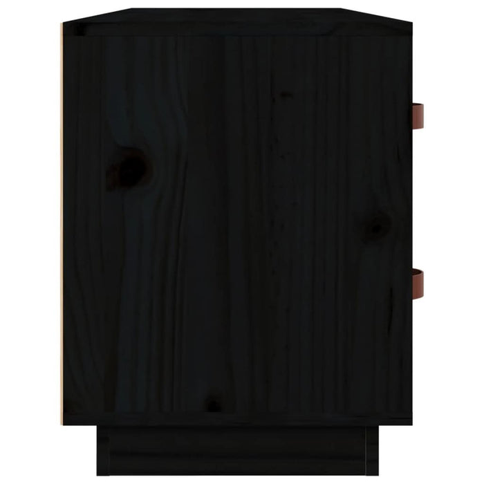 Bancă pentru pantofi, negru, 100x34x45 cm, lemn masiv de pin - WALTI WALTI