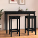 Scaune de bar, 2 buc., negru, 40x40x78 cm, lemn masiv pin - WALTI WALTI