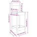 Scaune de bar, 2 buc., negru, 40x41,5x112 cm, lemn masiv pin - WALTI WALTI