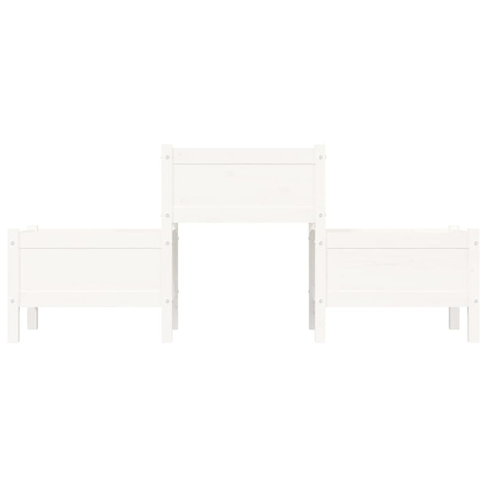 Jardinieră, alb, 178,5x44x75 cm, lemn masiv de pin - WALTI WALTI