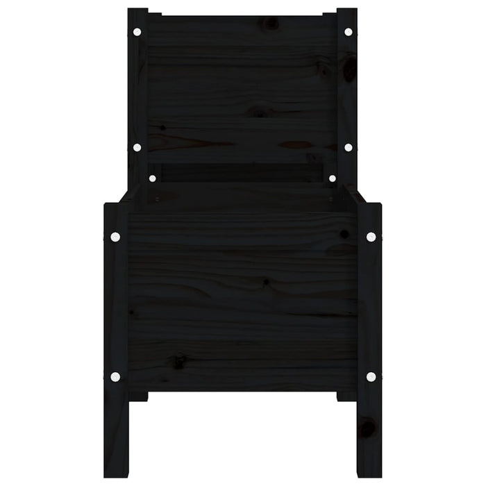 Jardinieră, negru, 178,5x44x75 cm, lemn masiv de pin - WALTI WALTI