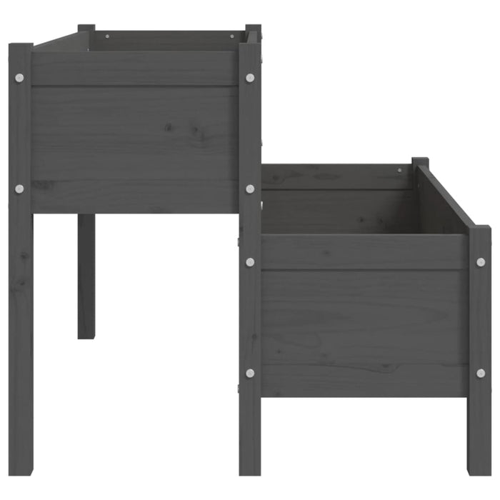 Jardinieră, gri, 110x84x75 cm, lemn masiv de pin - WALTI WALTI