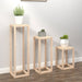 Set suport de plante, 3 piese, lemn masiv de pin - WALTI WALTI