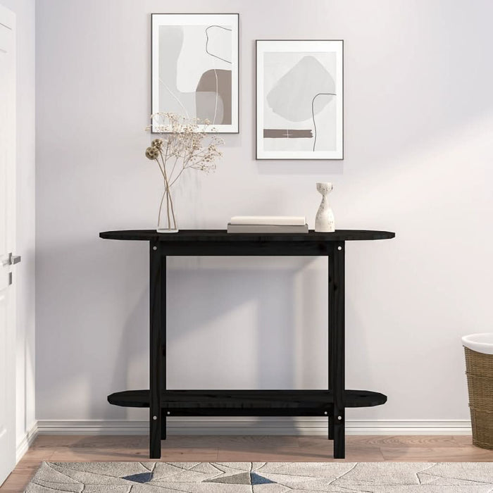 Masă consolă, negru, 110x40x80 cm, lemn masiv de pin - WALTI WALTI
