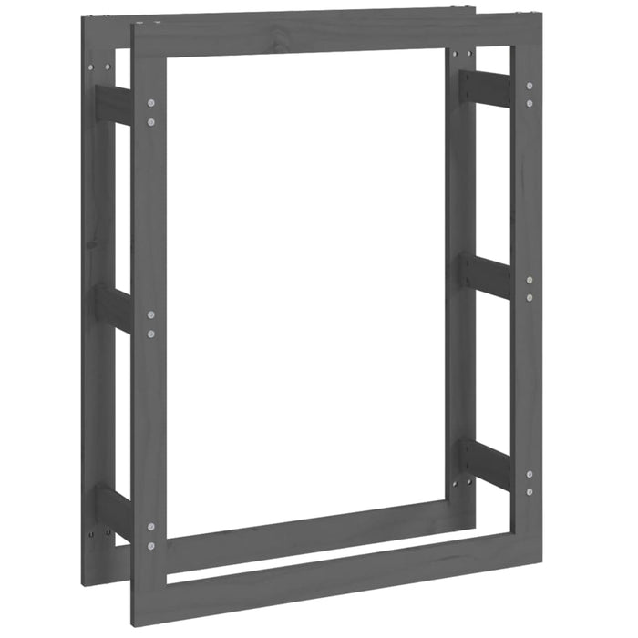Rastel pentru lemne de foc, gri, 80x25x100 cm, lemn masiv pin - WALTI WALTI