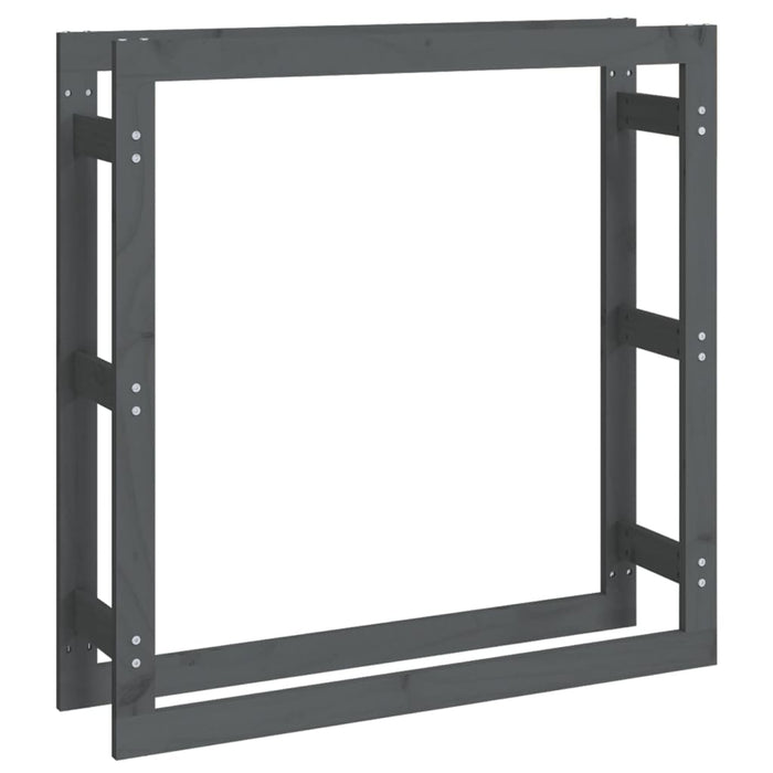 Rastel pentru lemne de foc, gri, 100x25x100 cm, lemn masiv pin - WALTI WALTI