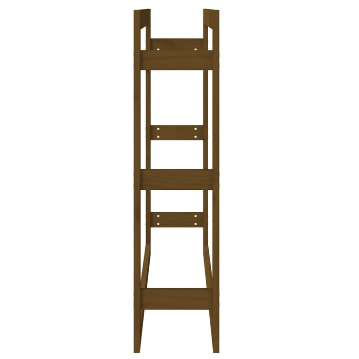 Rastel lemne de foc, maro miere, 100x25x100 cm, lemn masiv pin - WALTI WALTI