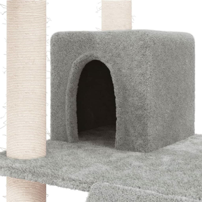 Ansamblu de pisici, stâlpi din funie sisal, gri deschis, 83 cm - WALTI WALTI
