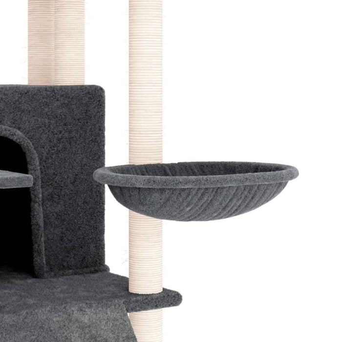 Ansamblu de pisici, stâlpi din funie sisal, gri închis, 154 cm - WALTI WALTI