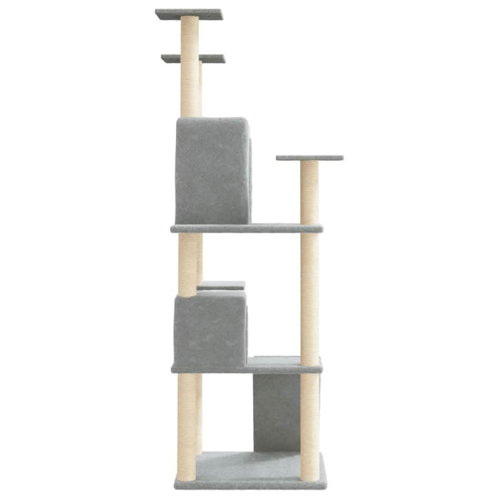 Ansamblu de pisici, stâlpi din funie sisal, gri deschis, 153 cm - WALTI WALTI