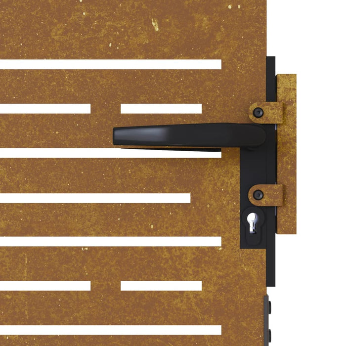 Poartă pentru grădină, 85x125 cm, oțel corten, dreptunghiuri - WALTI WALTI