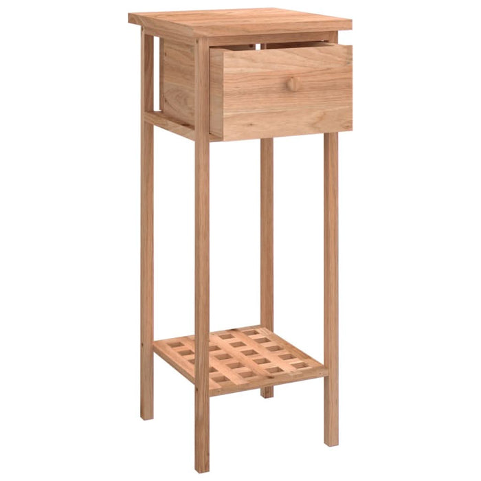 Masă laterală cu sertar, 25x25x60 cm, lemn masiv de nuc - WALTI WALTI