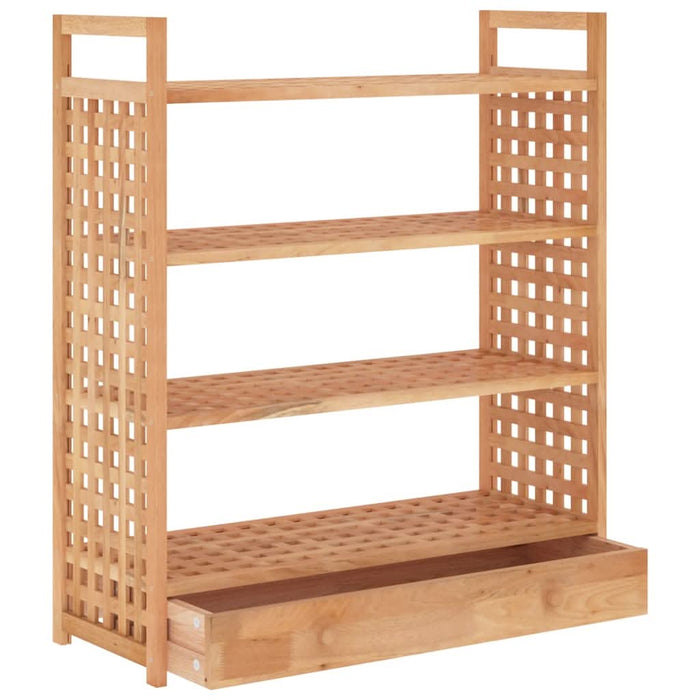 Suport de pantofi cu sertar, 70x27x81 cm, lemn masiv de nuc - WALTI WALTI