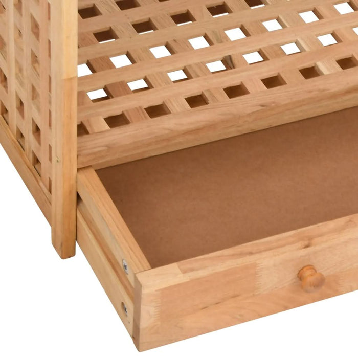 Suport de pantofi cu sertar, 70x27x81 cm, lemn masiv de nuc - WALTI WALTI