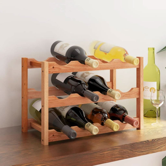 Raft de vin pentru 12 sticle, lemn masiv de nuc - WALTI WALTI