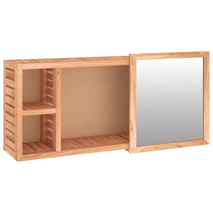 Dulap cu oglindă, 80x17x34 cm, lemn masiv de nuc - WALTI WALTI