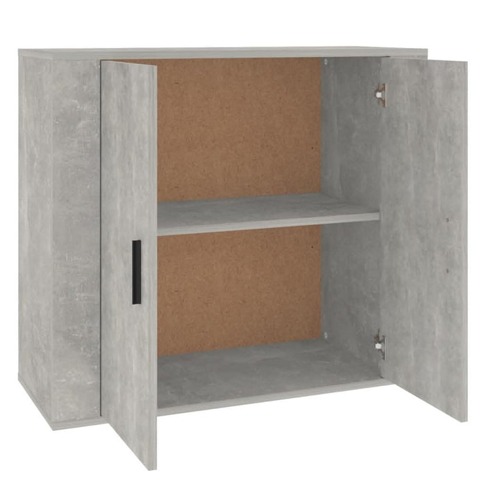 Servantă, gri beton, 80x33x70 cm, lemn prelucrat - WALTI WALTI