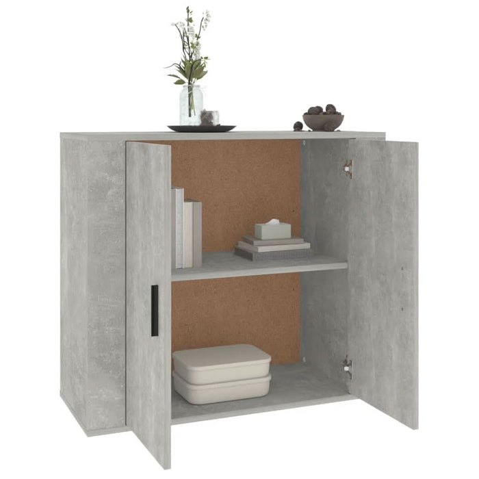Servantă, gri beton, 80x33x70 cm, lemn prelucrat - WALTI WALTI