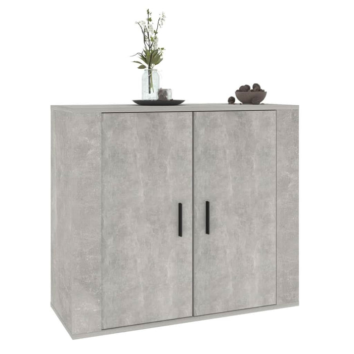 Servantă, gri beton, 80x33x70 cm, lemn prelucrat - WALTI WALTI