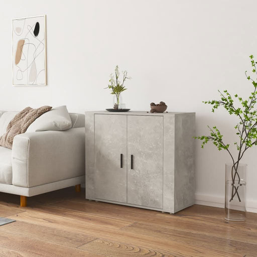 Servantă, gri beton, 80x33x70 cm, lemn prelucrat - WALTI WALTI