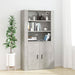 Dulap de perete, gri beton, 80x33x80 cm, lemn prelucrat - WALTI WALTI