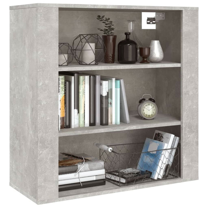 Dulap de perete, gri beton, 80x33x80 cm, lemn prelucrat - WALTI WALTI
