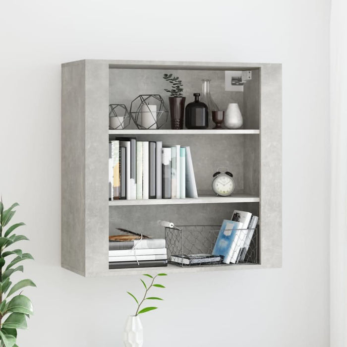 Dulap de perete, gri beton, 80x33x80 cm, lemn prelucrat - WALTI WALTI