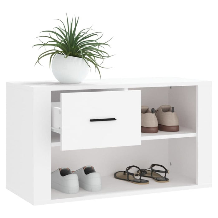 Pantofar, alb, 80x35x45 cm, lemn compozit - WALTI WALTI