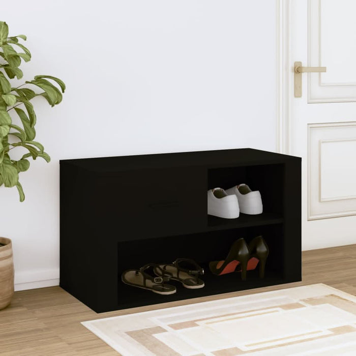 Pantofar, negru, 80x35x45 cm, lemn compozit - WALTI WALTI