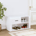 Pantofar, alb extralucios, 80x35x45 cm, lemn compozit - WALTI WALTI