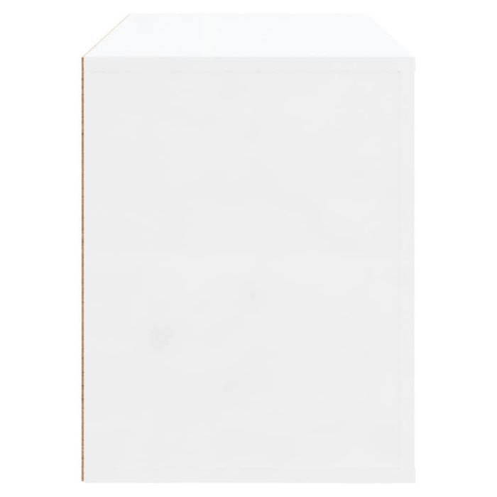 Pantofar, alb extralucios, 80x35x45 cm, lemn compozit - WALTI WALTI
