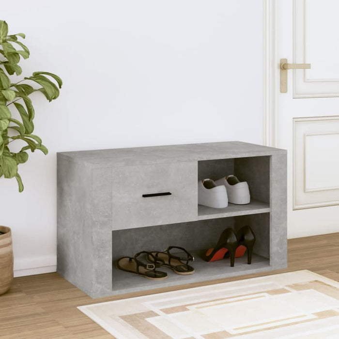 Pantofar, gri beton, 80x35x45 cm, lemn prelucrat - WALTI WALTI