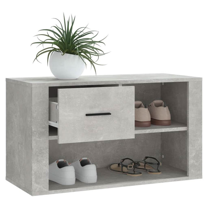 Pantofar, gri beton, 80x35x45 cm, lemn prelucrat - WALTI WALTI