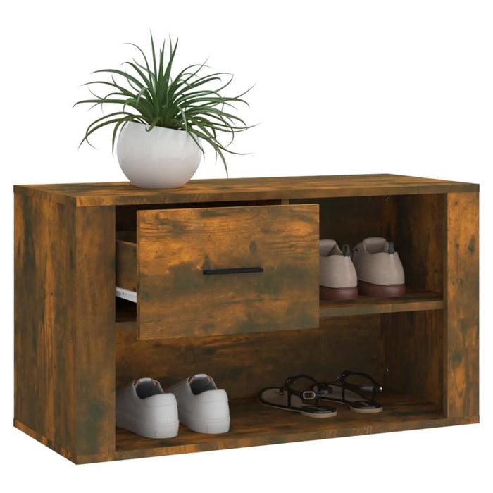 Pantofar, stejar fumuriu, 80x35x45 cm, lemn prelucrat - WALTI WALTI