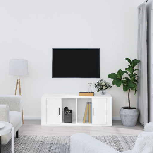 Comodă TV, alb, 100x35x40 cm, lemn prelucrat - WALTI WALTI