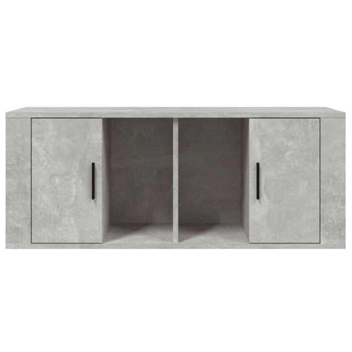 Comodă TV, gri beton, 100x35x40 cm, lemn prelucrat - WALTI WALTI