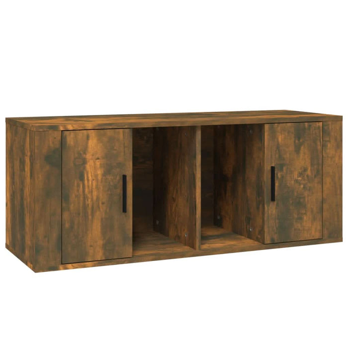 Comodă TV, stejar fumuriu, 100x35x40 cm, lemn prelucrat - WALTI WALTI