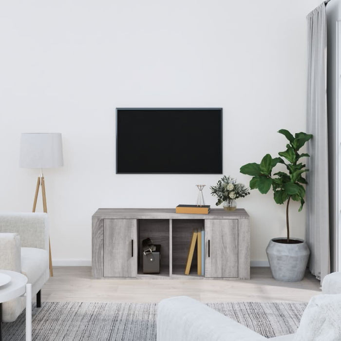 Comodă TV, gri sonoma, 100x35x40 cm, lemn prelucrat - WALTI WALTI