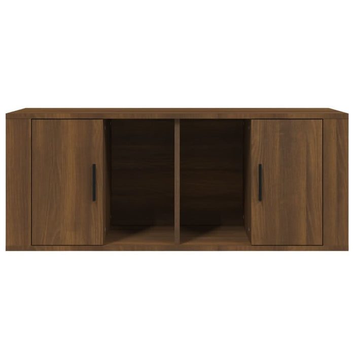 Comodă TV, stejar maro, 100x35x40 cm, lemn prelucrat - WALTI WALTI