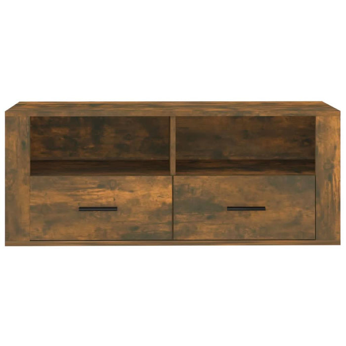 Comodă TV, stejar fumuriu, 100x35x40 cm, lemn prelucrat - WALTI WALTI