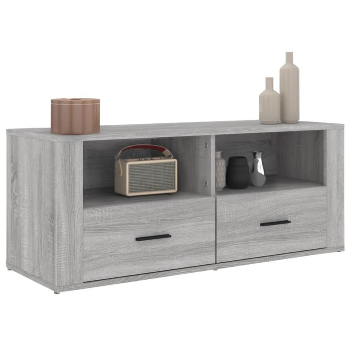Comodă TV, gri sonoma, 100x35x40 cm, lemn prelucrat - WALTI WALTI